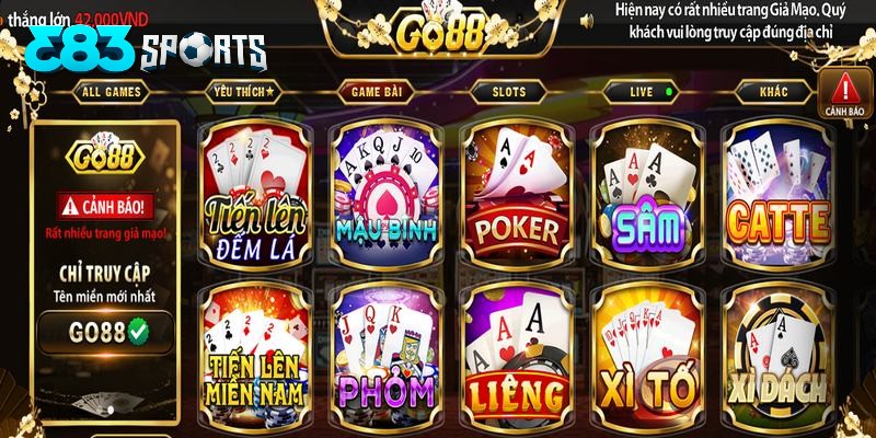 Kho game đa dạng, đặc sắc của Go88 hấp dấp người chơi